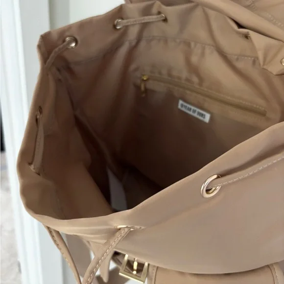 Year of Ours Top-Loading Buckle Closure Backpack in Tan - Picture 9 of 13